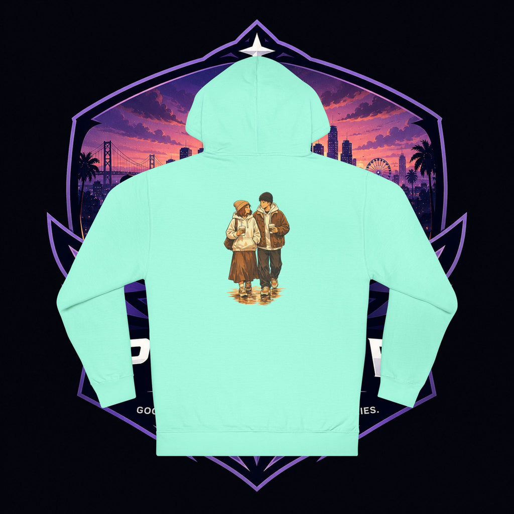 PG Vintage Winter Couple Hoodie – Nostalgic Cozy Graphic Pullover